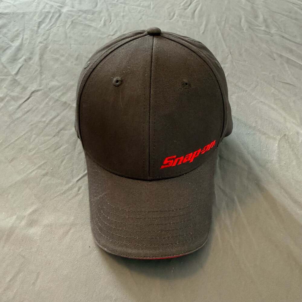 Snap-on Innovation Works Black Adjustable Baseball Cap Hat Red Embroidered